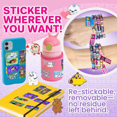 Sticky Roll Bracelet Kit with 320 Mini Stickers, Beads, Charms & Drops