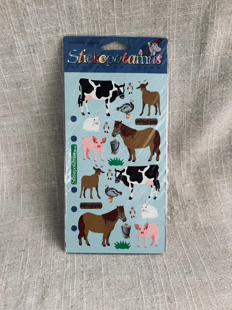 Stickopotamus Binder Stickers Farm Animals Multicolor Scrapbooking SP-PR-63