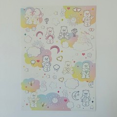 CARE BEARS sticker sheets GET IN BESTIE | SWEET DREAMS 6″ x 8″ sheets 4pk