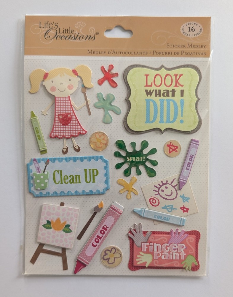 Coloring & Painting Art Scrapbooking Stickers By Life’s Little Occasions RARE