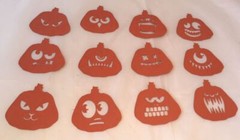 Tim Holtz Halloween Die Cuts * 12 Frightening Faces * Cardstock or Glitter Foam