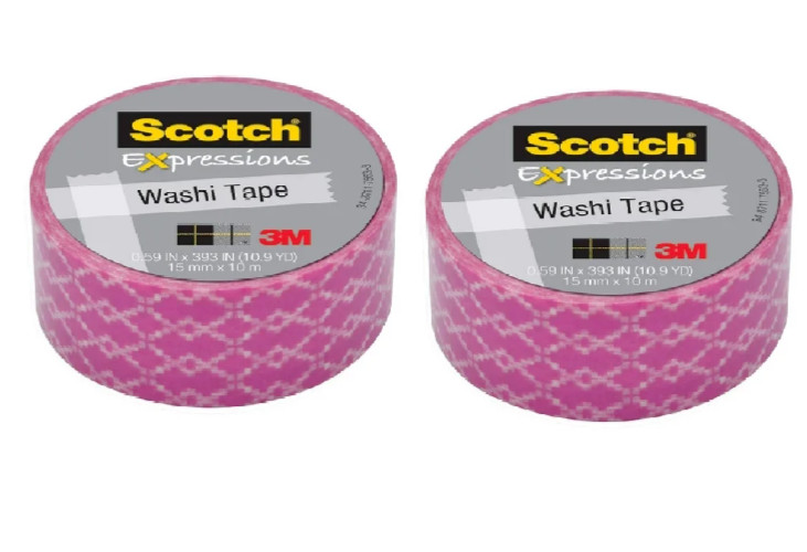 Scotch Expressions Washi Crafting Tape: 0.59 in. x 393 in. Purple Weave 2 Pack