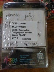 Happy Planner 101 Removable Calendar Decals Calligraphy Stickers Months Holidays