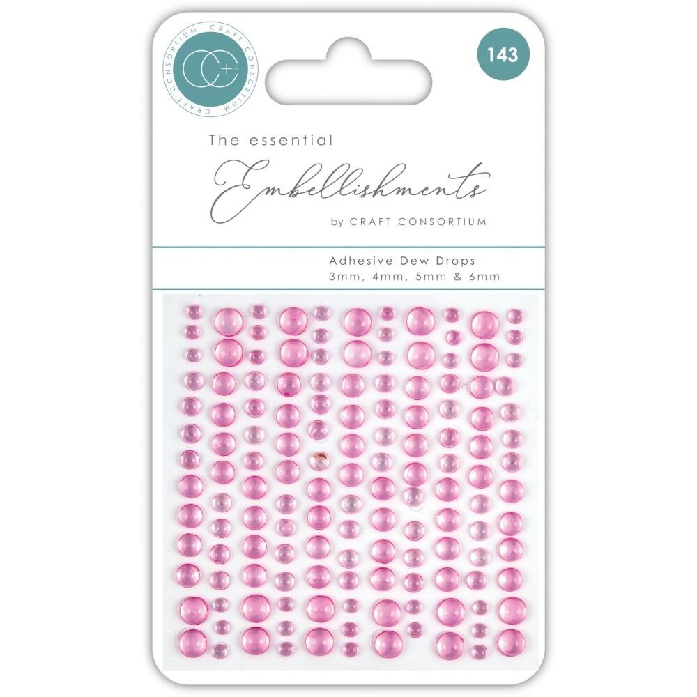Crafts Dots Craft Consortium Adhesive Dew Drops Pink Gems Multiple Sizes 143
