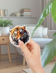 Roaring Tiger Head Die Cut Vinyl Stickers Set Scrapbooking Laptop WaterBottle