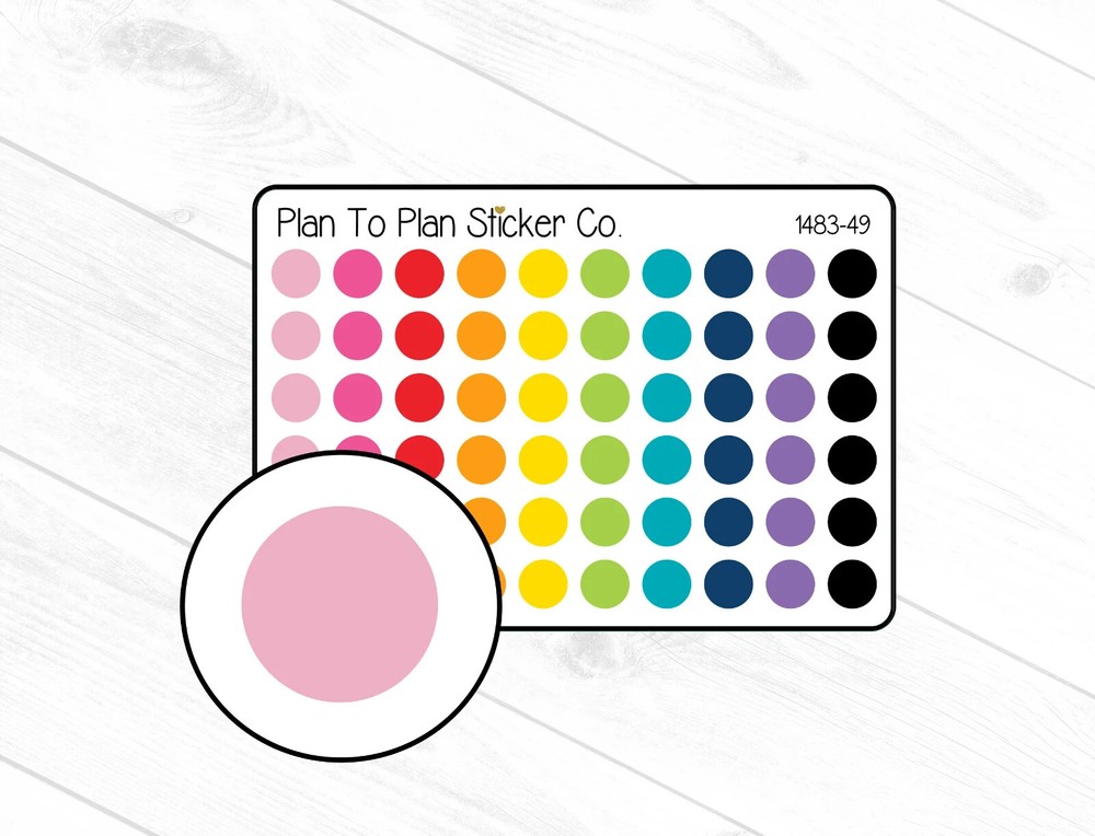 1483-49 Blank Icon Planner Stickers.