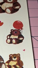 Vintage Teddy Bear Stickers 3M Post It Teddy Bears Hearts 1 Sheet