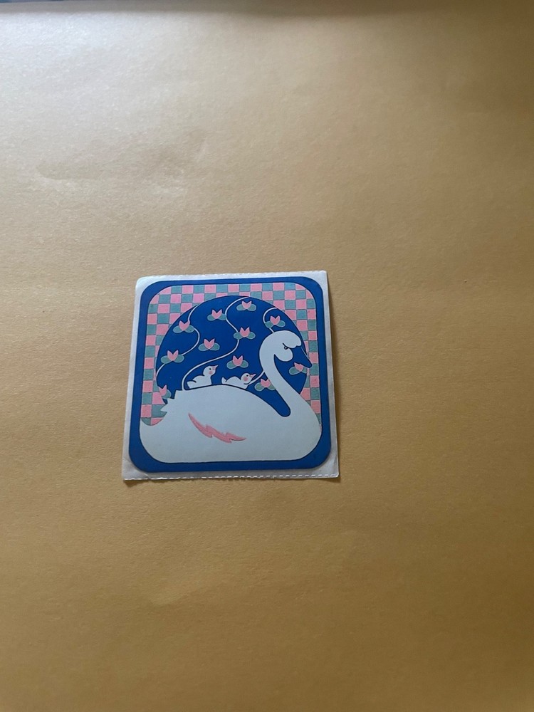 Vintage 1980s Animal Parade Swan Sticker