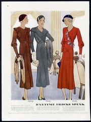 FASHION AD 1930s Pages 12 Different Back to Back PARIS Designs Gowns Dresses etc