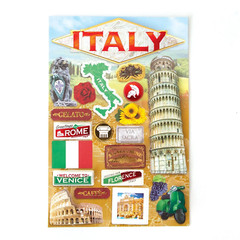 Italy Pisa Vacation 3D Stickers Scrapbook Planner Travel Journal Crafts