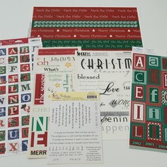 NEW Lot CHRISTMAS HOLIDAY Scrapbooking Borders Words Cardstock Stickers Alphabet