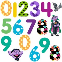 GRAPHICS and MORE Sesame Street Count Von Count 50ct Stickers