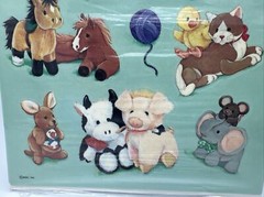 Vintage 80s American Greetings Forget Me Not Cut Animal Stickers – New Old Stock