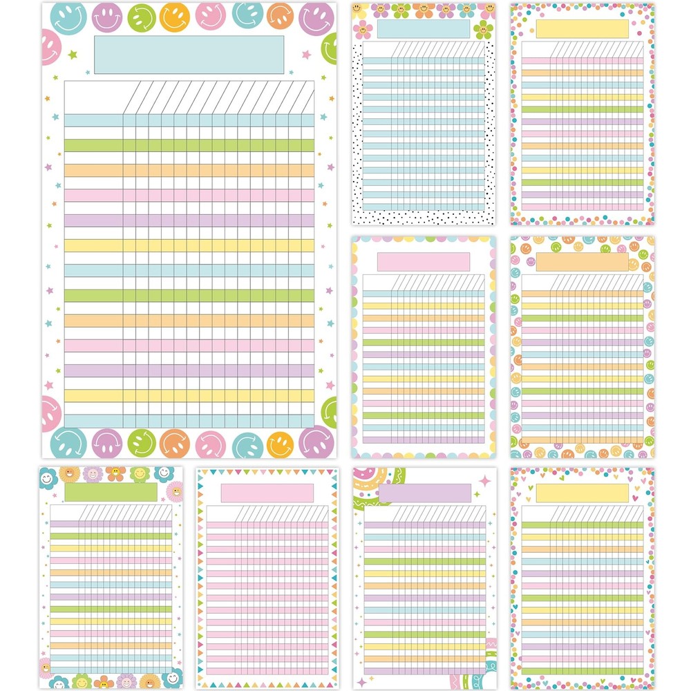 9Pcs Classroom Charts Colourful Classroom Incentive Chart Homework Data Chart…