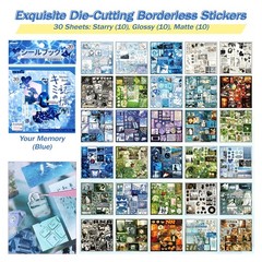 2-Pack Japanese Aesthetic Sticker Book – 1400+ Kawaii Stickers for Journaling, S