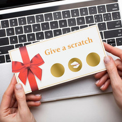 60Pcs Gold Scratch Off Stickers,2inch Round Scratch-Off Labels Self-AdhesiveEasy