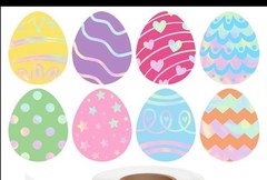 40 PCs ~1.2×1.3 Inch Easter Egg Shaped Holographic Pastel Colorful Stickers