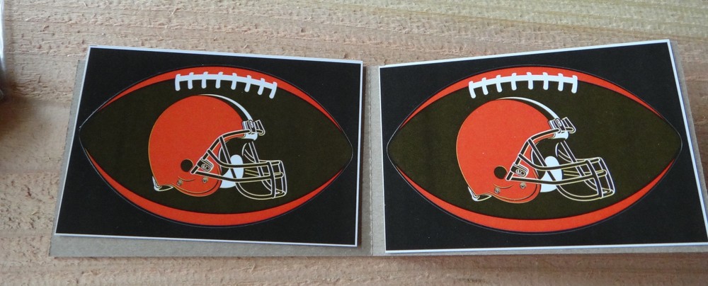 2 Browns 4″ FOOTBALL Souvenir Scrapbook Stickers nw