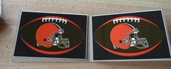 2 Browns 4″ FOOTBALL Souvenir Scrapbook Stickers nw
