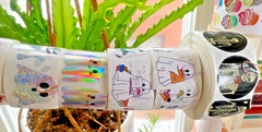 Retro Stickers Off The Roll: Fall, Christmas, Winter, + Halloween: You Choose!