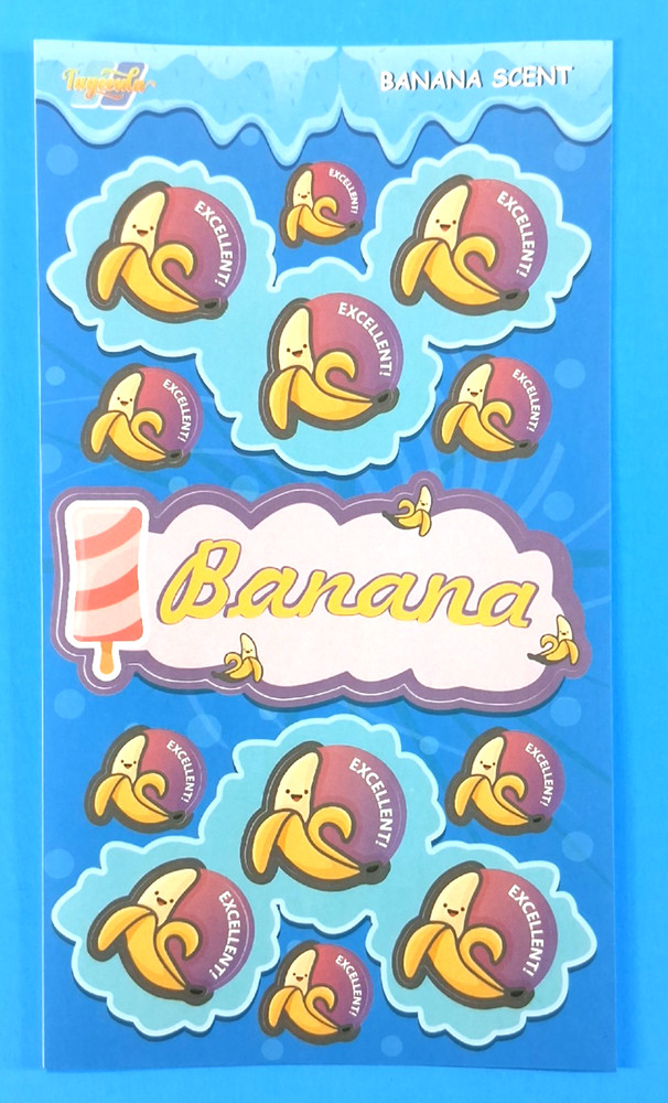 Banana Scented Scratch & Sniff Sticker Sheet