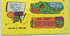 Vintage Post-it Removable Stickers School Locker Bedroom Door Beware Disturb
