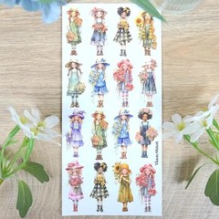 Violette Stickers – 1 Country Charm Sticker Sheet for Stationary & Scrapbooking