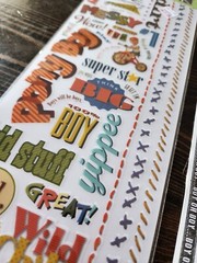 Lot of Scrapbook Stickers for Boys Epoxy K&Co Deja Views Dad Boy Vintage NEW #8