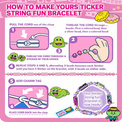 Sticky Roll Bracelet Kit with 320 Mini Stickers, Beads, Charms & Drops