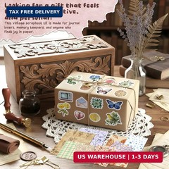 540 PCS Vintage Floral Scrapbook Supplies & Scrapbook Stickers, Junk Journal Sup