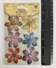 Prima Marketing Cloissone Gilded Lily Paper Flowers Scrapbooking Embellishments