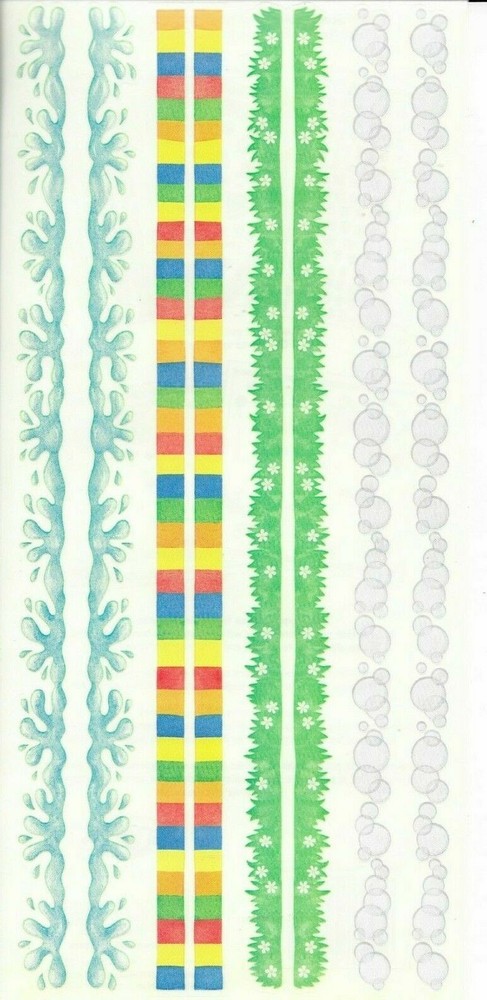 Kids Toddler Child Play Grass Water Bubbles Playground Sandylion Border Sticker