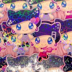 Tamagotchi Fanart Stickers Handmade (2-3/4 inch/70 mm)