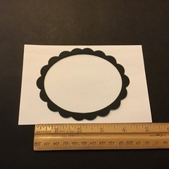Scallop Oval Frame Die Cut Card Stock Embellishments 8 pcs 3-3/4” x 4-1/2”
