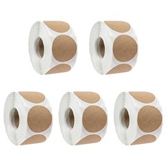 500Pcs/Roll Kraft Round Stickers Cute Self-adhesive Label Paper Sticker Classifi
