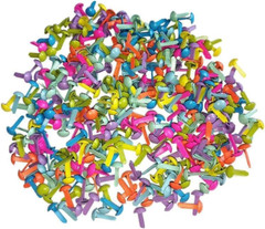 200 Pcs Multicolor Mini Brads, Multicolor Mix Metal round Brads for Paper Craft