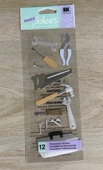 Jolees 3D Tool Box Tools Wrench Hammer Handyman Dad Screwdriver Pliers Stickers
