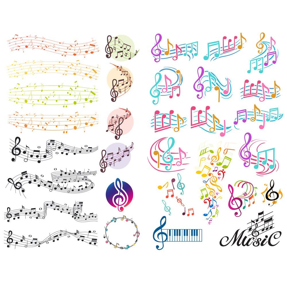 Seasonstorm Cute Music Note Decoration Album Planner 8×5 inches, Colorful