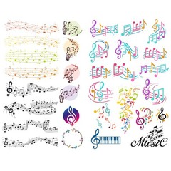 Seasonstorm Cute Music Note Decoration Album Planner 8×5 inches, Colorful