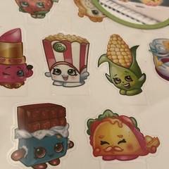 SandyLion Shopkins Pop Up Stickers 3D effect 1 Pack with 2 Sheets 2013 SEALED