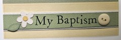 Pebbles Inc. Baptism Girl Brunette Cardstock Sticker Preacher Yellow Hair Flower