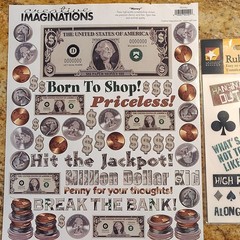 Creative Imaginations Money Theme Scrapbooking Stickers Multicolor