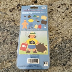 NEW Vintage Scrapbook EK Success Paperkins Paper Dolls Sightseeing Sue- brown