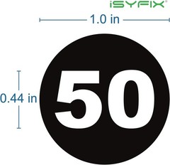 Waterproof Black Number Stickers 1-50 – 1-Inch Vinyl for Organizing & Labeling
