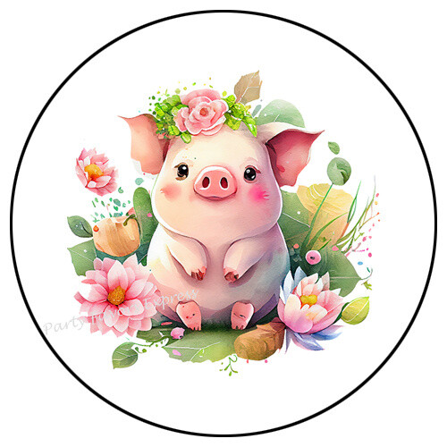 CUTE PIG ENVELOPE SEALS LABELS STICKERS PARTY FAVORS