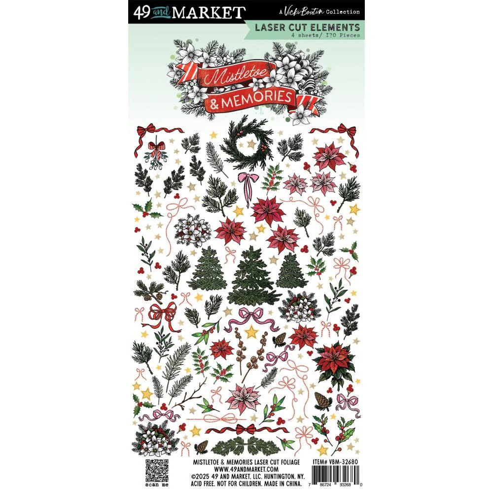 49 & Market Mistletoe & Memories – Laser Cut Foilage, VBM-32680 by Vicki Bouton