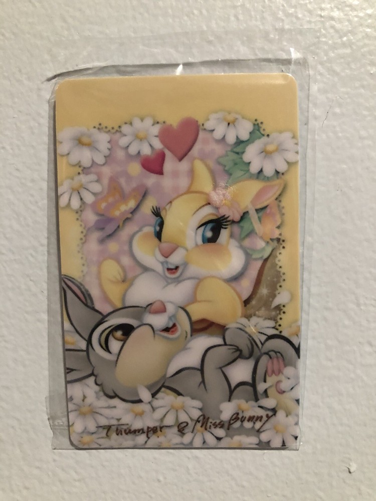 Disney Thumper Miss Bunny Lovers Card Sticker, Scrapbook Kids Collection Htf