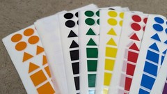 3590 Pcs Multi-Shaped Color Coding Stickers – 10 Colors – US Seller