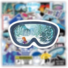 50pcs SKI Stickers, SKIING Snowboard Sticker. Waterproof No Residue, 114