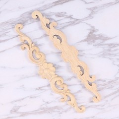 4 PCS Wood Appliques Door Wood Appliques Cabinets Applique Frame Corner Molding